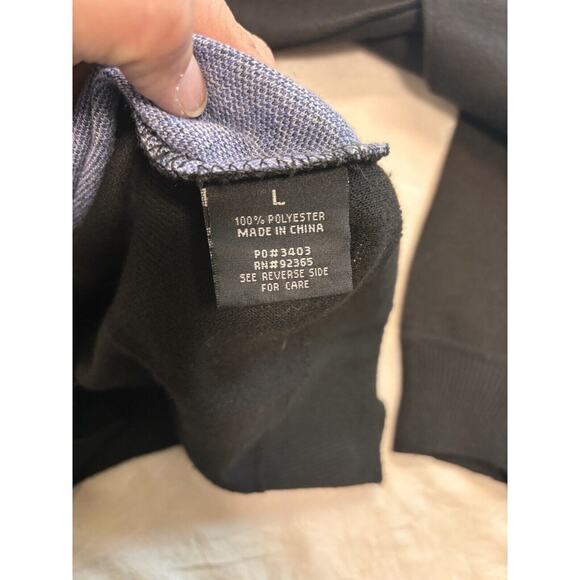 Studio By Omega Mens Sz L Sweater 1/4 Zip Argyle Preppy Blue Black NWOT New - Picture 5 of 8